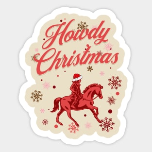 Howdy Christmas Sticker